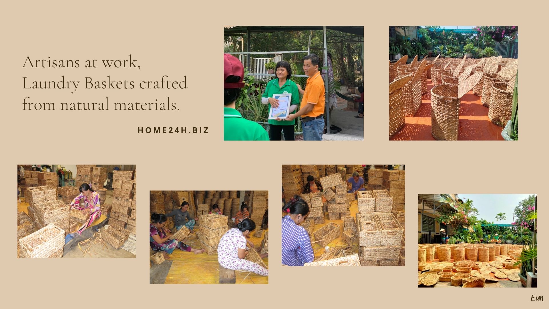 Artisans At Work, Laundry Baskets Crafted From Natural Materials.